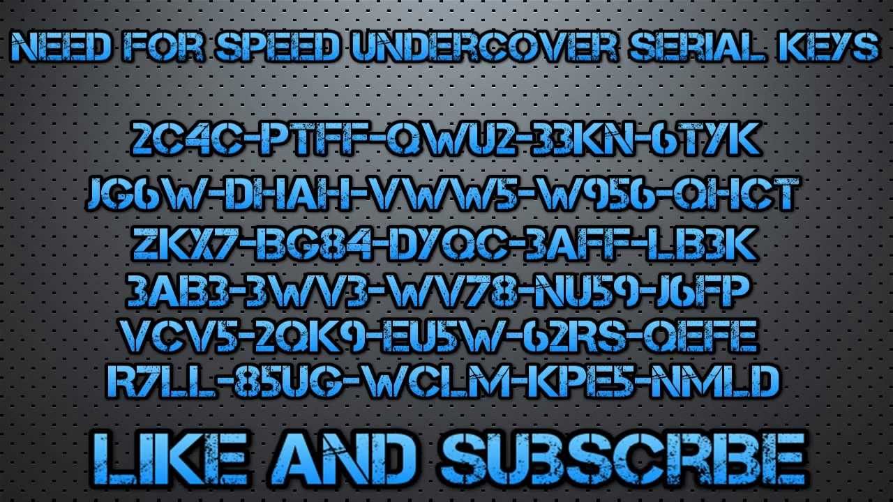 nfs undercover codes
